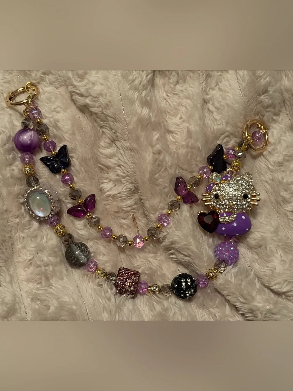 Bag Charms Crystal Chain Multi-Strand